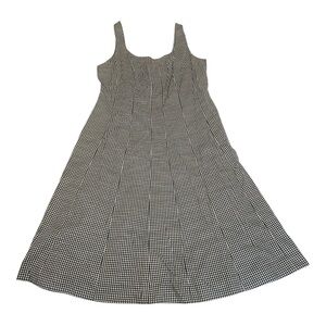 A New DayWomens Black & White Gingham Corset Midi Dress Size 17